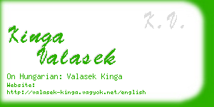 kinga valasek business card